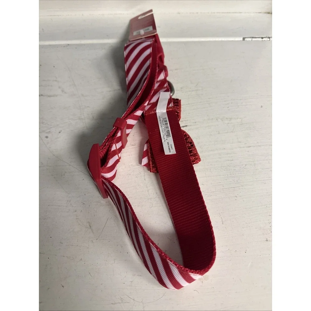 Marry & Bright Holiday‎ Dog Collar Red Strip Candy Cane XL Extra Large